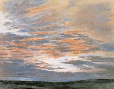 Study of the Sky at Sunset by Ferdinand Victor Eugene Delacroix